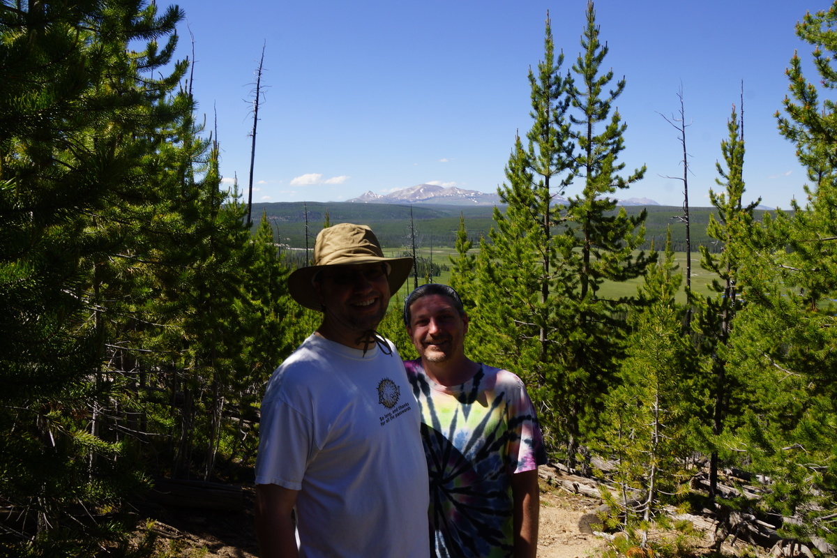 Eric and Random on the trail