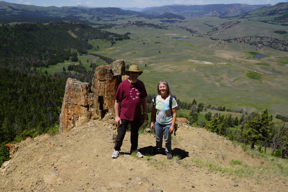 Ace and Random at the petrified stump