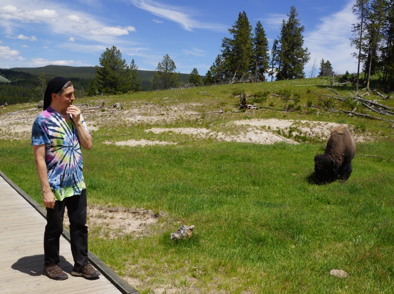 Eric with bison