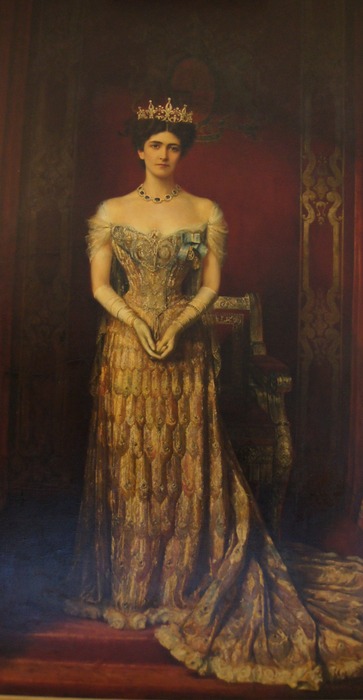 Lady Curzon in the peacock dress