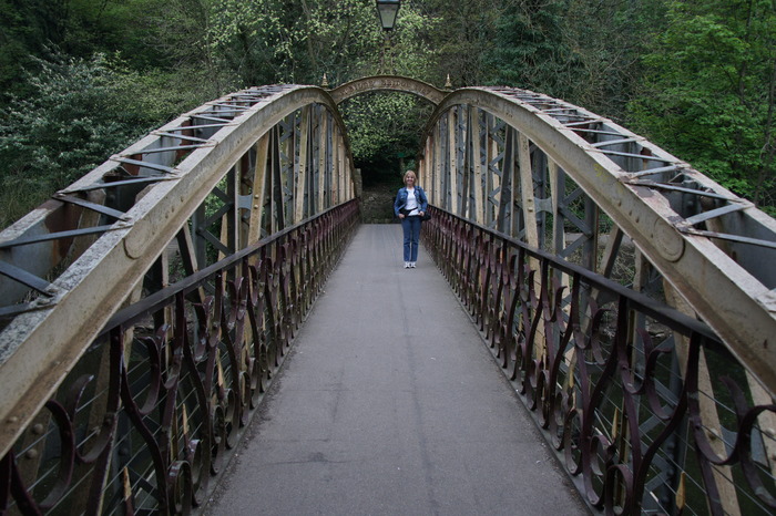 Mom on the Jubilee Bridge