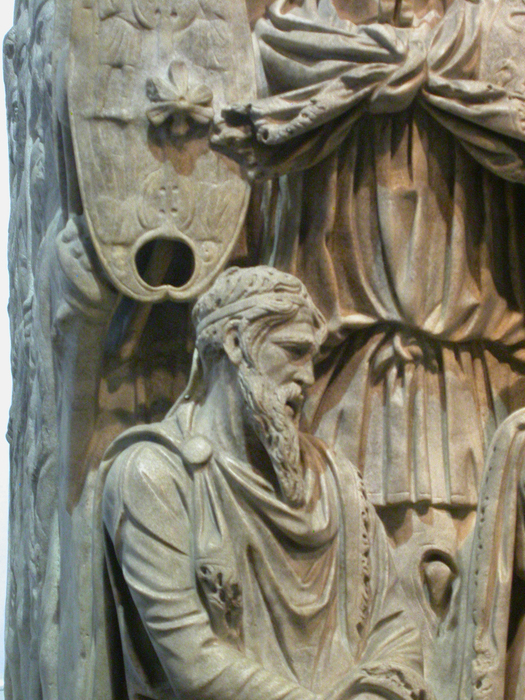 Terme di Diocleziano, Rome, battle sarcophagus detail