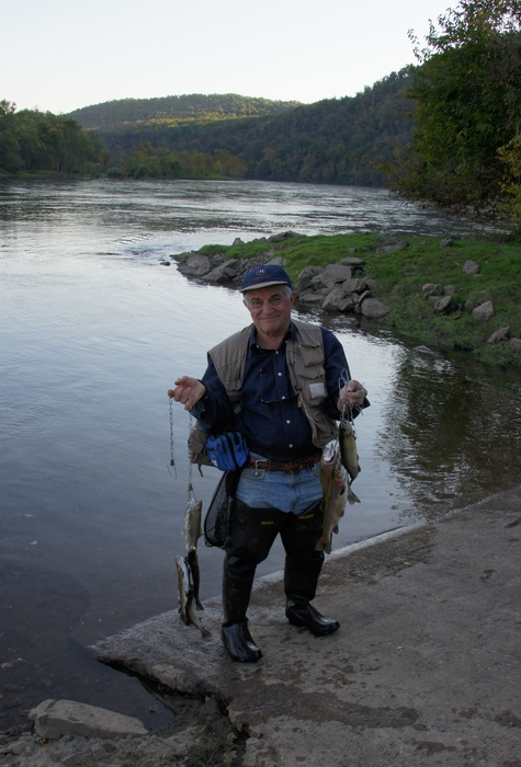 Dick with day's catch