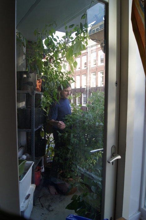 Eric in the balcony garden