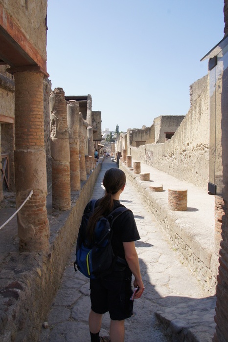 Eric looking down the Decumano Inferiore