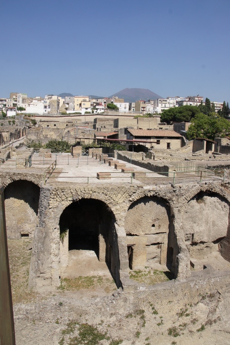 Vesuvius overlooking the boat houses