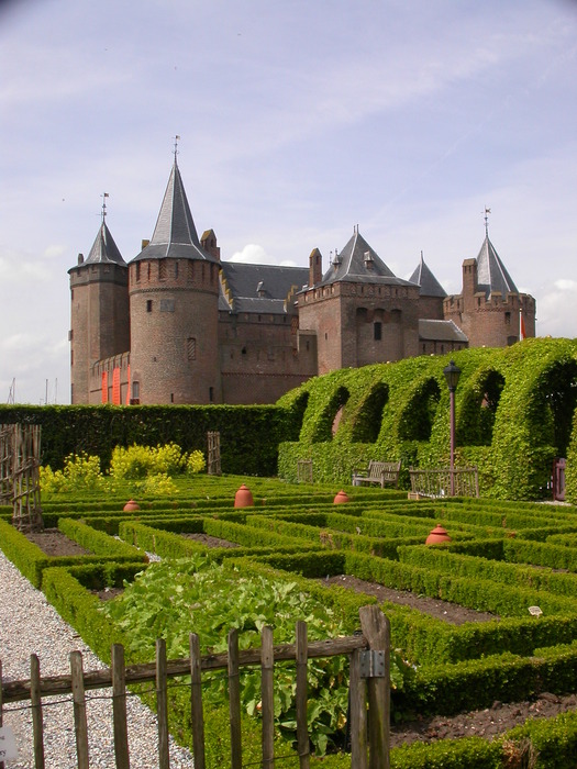 castle with garden
