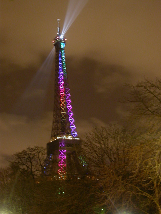 Eiffel tower wild colors