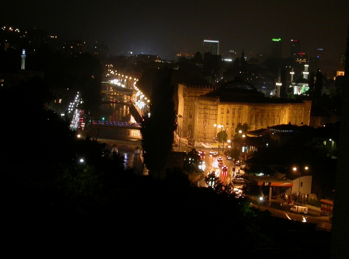 view from hotel in Sarajevo