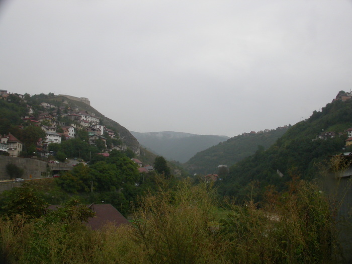 view from behind building