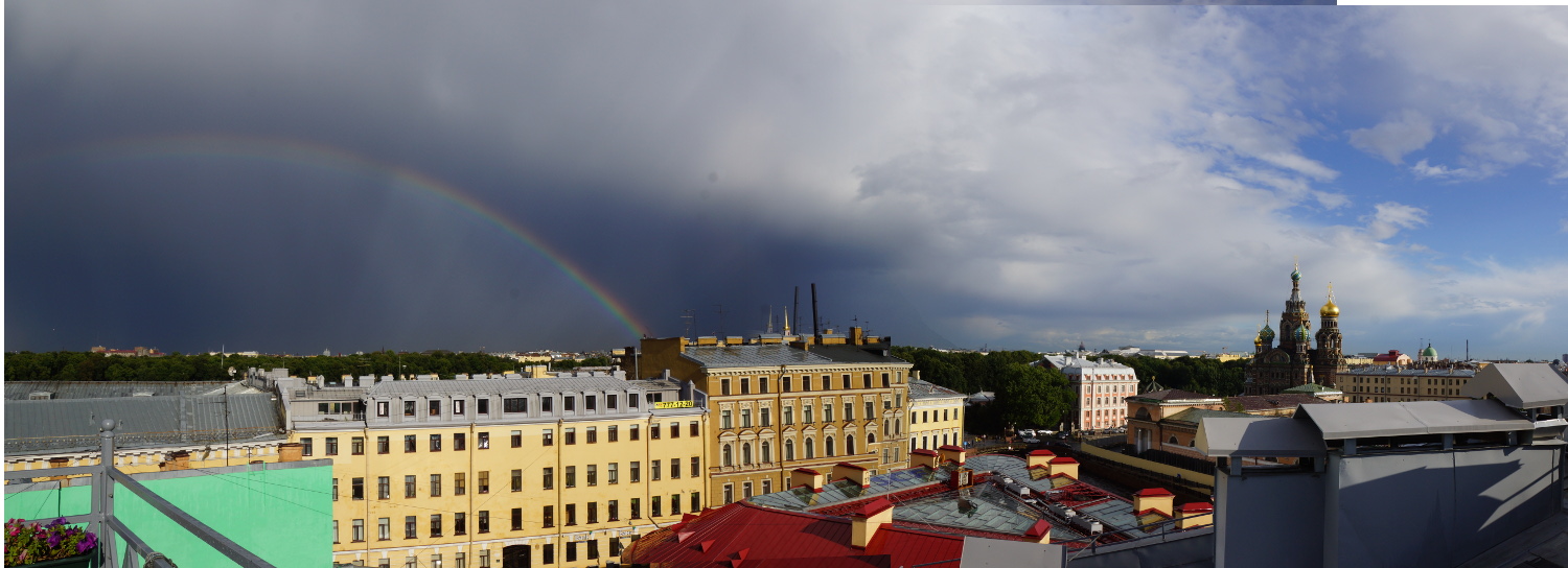 rainbow over saint petersburg